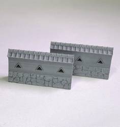 Japanese Castle Walls - straight w/triangle holes
